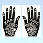 2pcs Henna Tattoo Stencils Templates For Women Temporary Tattoo Indian Fashion Flower Wedding Tattoo Supplies For DIY Body Art