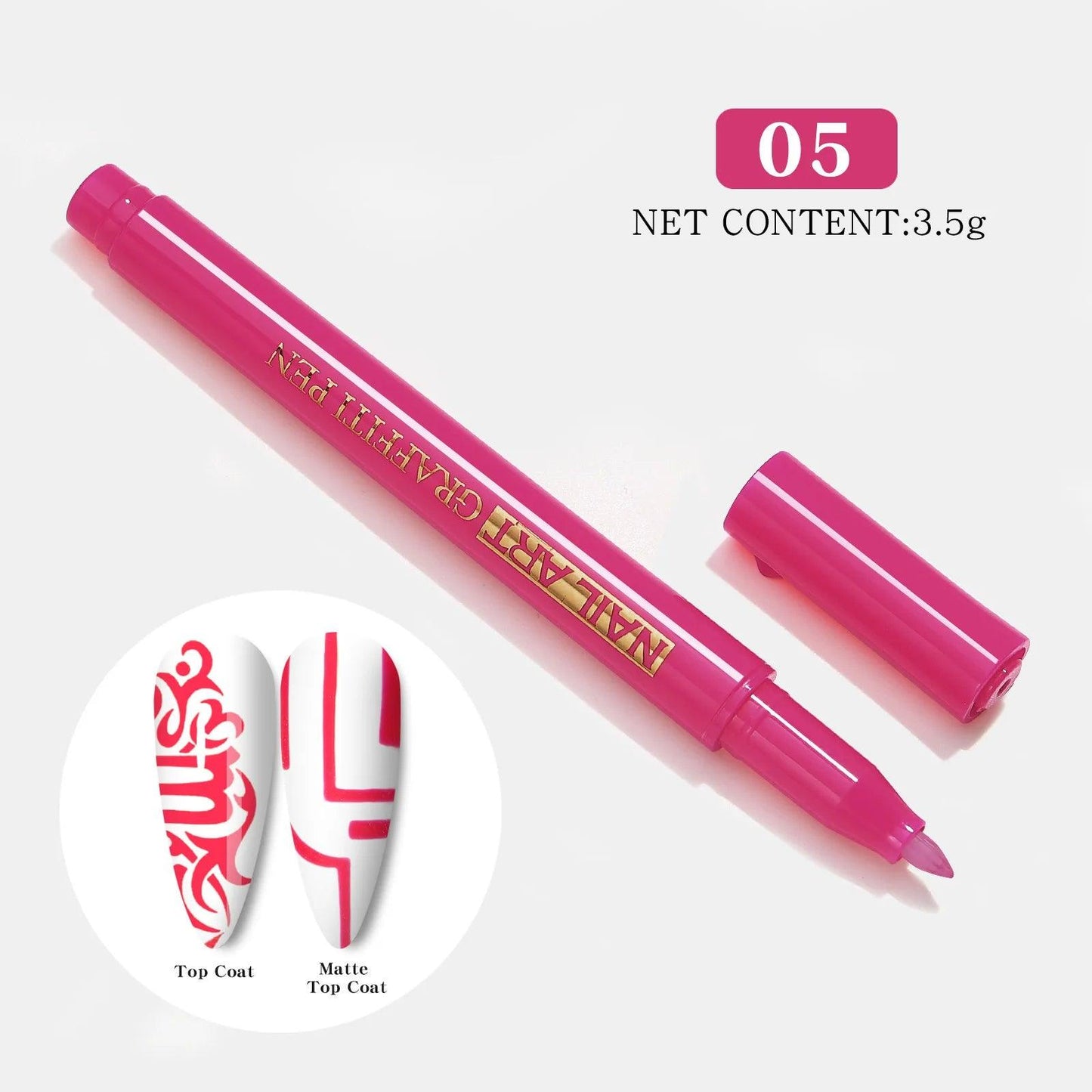 Nail Art Drawing Graffiti Pen Waterproof Painting Liner Brush DIY 3D Abstract Lines Fine Details Flower Leaf Nail Manicure Tools