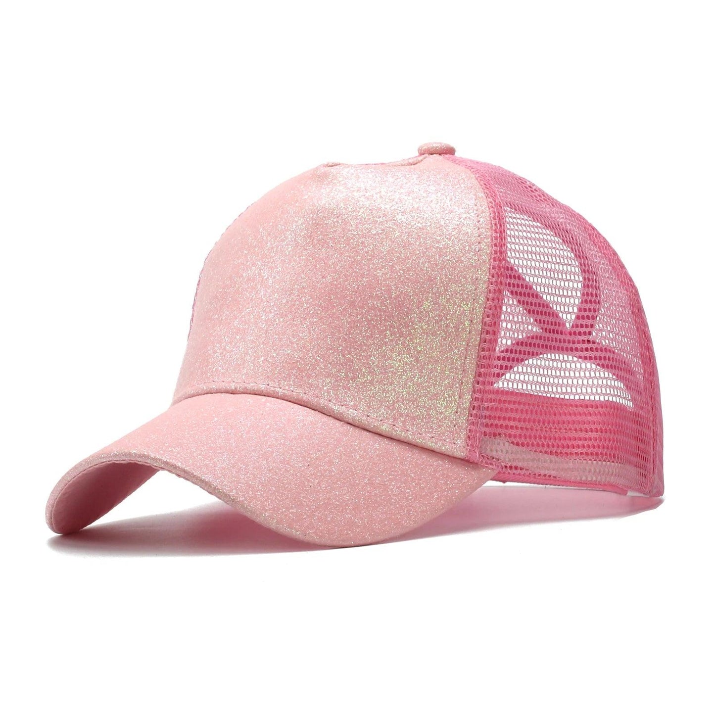 13 Colors Glitter Ponytail Mesh Hat Men Women Baseball Cap Adjustable Female Sequins Shine Summer Sun Bun Caps Outdoor Hats