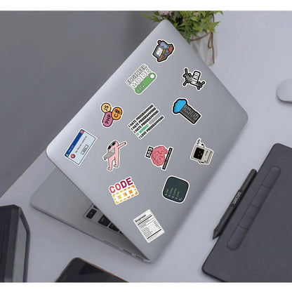 50PCS Cool Engineer Programming Network Coding Hacker MEME Stickers Vinyl DIY Computer Laptop Motorcycle Helmet Car Sticker