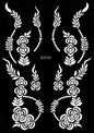 Hollow Drawing Henna Template for Hand Henna Tattoo Stencil Flower Tattoo Design for Women Wedding Festival Party Tatoo Tools