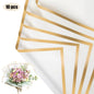 10 Sheets Flower Wrapping Paper with Golden Edges, Waterproof Bouquet Packaging - Ideal for DIY Weddings & Birthdays