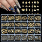 Nail Decoration Set with 1 Boxes 240Pcs Nail Art 3D Rhinestones Big Mix Sizes 3D Crystal Diamonds Metal Charms Gems Stones ,M(1)