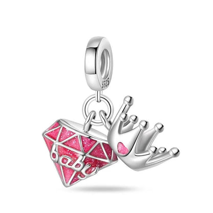 Hot sale % 100 925 sterling silver Barbie series pendant suitable for original 925 sterling silver women's bracelet DIY jewelry