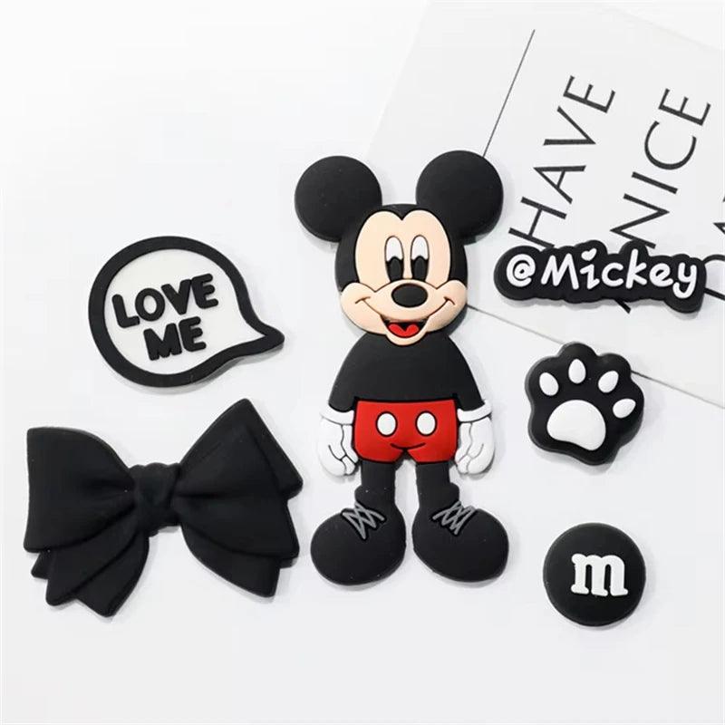 Miniso Cartoon Mickey Mouse Shoe Charms Fits For Clog Sandals Shoes Decoration Anime Decoration For Women Men Christmas