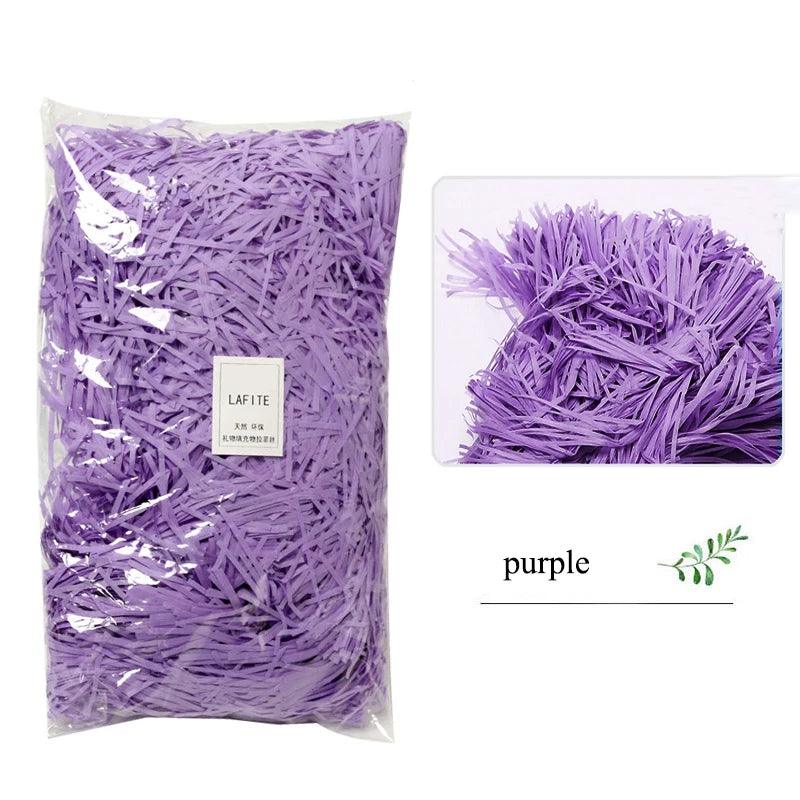 DIY Colorful Shredded Crinkle Paper Raffia Candy Boxes Wedding Marriage Home Decoration Party Gift Packaging Filling Material