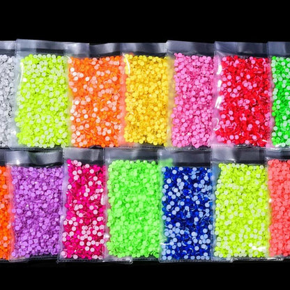 Glitter Neon Non Hotfix Rhinestones purpurina DIY Nail Art Crystals uñas Strass Gems стразы 네일파츠 for Nail Charms Dress vestidos