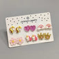 Rainbow Unicorn Butterfly Non Piercing Clip on Earring for Kids Girls Children Christmas Gift 6PRS/SET