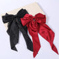 2Pcs/Set Elegant Bow Ribbon Hair Clip Women Fashion Solid Bowknot Satin Hairpin Barrettes Girls Ponytail Clip Hair Accessories