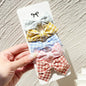 4/5Pcs Cute Baby Hairpin for Girls Print Ribbon Barrette Kids Little Hair Clip Pinches for Hair Girl Cotton Bow Hair Accessories