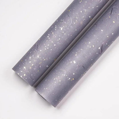 Floral Gift Wrap Paper Set - 6 Color Options, Sparkling Gold & Silver Speckles, Waterproof, Ideal for DIY Craft Packaging,