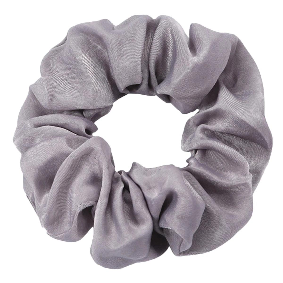 5/1pc Accessoires Women Girls Silky Satin Hair Scrunchies Solid Stretch Elastic Simple Elegant Rubber Band Ponytail Tie low cost