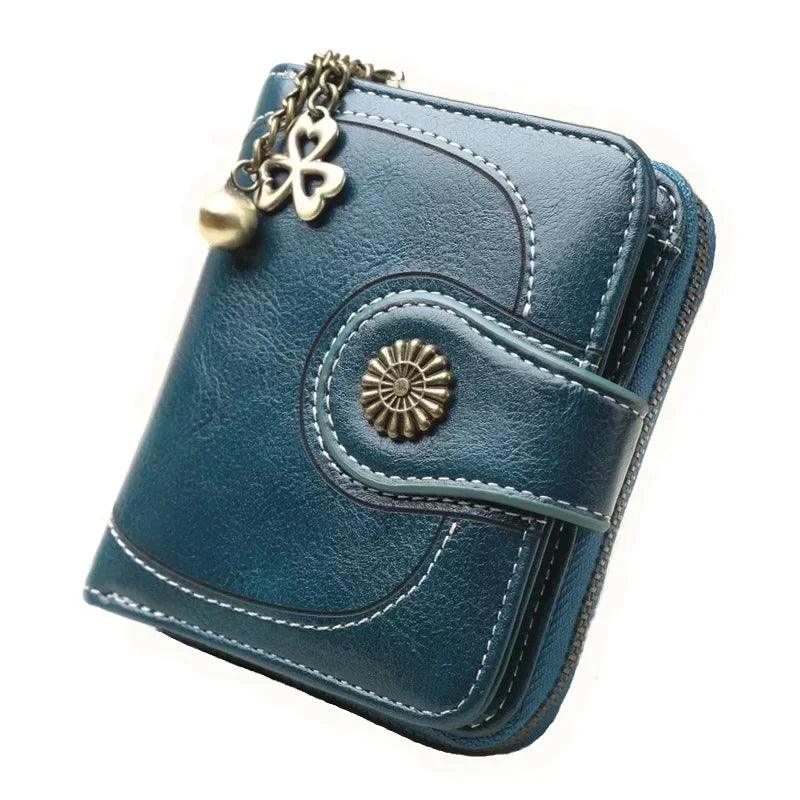 Women Wallets and Purses PU Leather Money Bag Female Short Hasp Purse Small Coin Card Holders Blue Red Clutch New Women Wallet