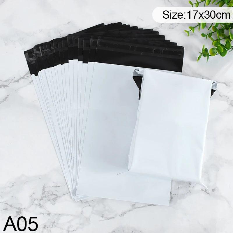 10 Pcs White Purple Self Sealing Mailers Bags Shipping Express Bag Clothing Waterproof Mailing Bags Small Business Packaging Bag