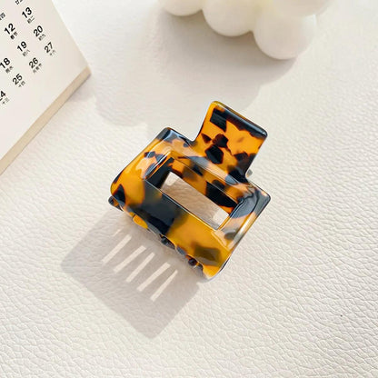 Muweordy Fashion Acetate Hollow Square Hair Claws Crab Hair Clips Marble Print Ponytail Shark Clip Barrettes Hair Accessories