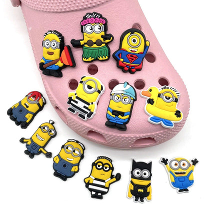 MINISO 12pcs/set Cartoon Shoes Charms PVC Accessories DIY Shoe Decoration For Clogs Sandal Garden Buckle X-mas Gifts