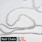 Nail Chain Rose Gold Silver Pixie Stone Beads Decorations Metal Steel Press on Nails Charms Art Jewelry Accessories Manicure