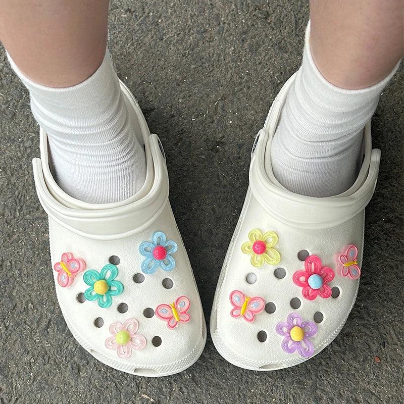 New Cave Shoes DIY Accessories Popular Flower Buckle Shoe Accessories Women's Cave Shoes Detachable Shoe Flower For Girls Gifts