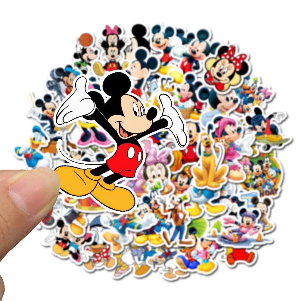 10/30/50pcs Disney Anime Mickey Mouse and Donald Duck Graffiti Stickers Cartoon Decals Kids Toy Laptop Luggage Guitar Sticker