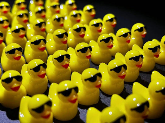 50-100PCS Miniatures Yellow Ducks with Glasses Mini Duck Resin Micro Landscape Decoration Fairy Garden Kawaii Accessories - HighGloss Shop