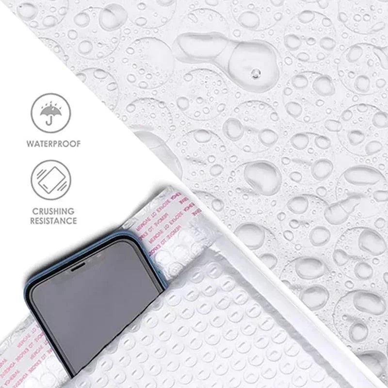 Multifunctional Self-Seal Business Mailing Packages White Foam Bubble Envelopes Adhesive Waterproof Shipping Bags for Packing