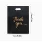 Thank You Bag Black Handheld Shopping Bag Plastic Packaging for Parties Birthdays Weddings Thanksgiving Anniversary Christmas