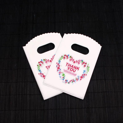 New Fashion Wholesale 50Pcs/Lot 9*15cm Simple Dots Mini Plastic Gift Bag Small Candy Jewelry Packaging Bags With Handles