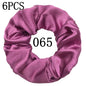 6pcs/lot Hair Scrunchies Bands Scrunchy Ties Ropes Ponytail Holder for Women or Girls Accessories Satin Headwear Solid 100 Color