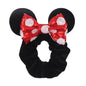 New Chic Disney Mickey Mouse Ears Hair Scrunchies Sequins 4"Bows Elastic Headband Women Velvet Girls DIY Hair Accessories Gift