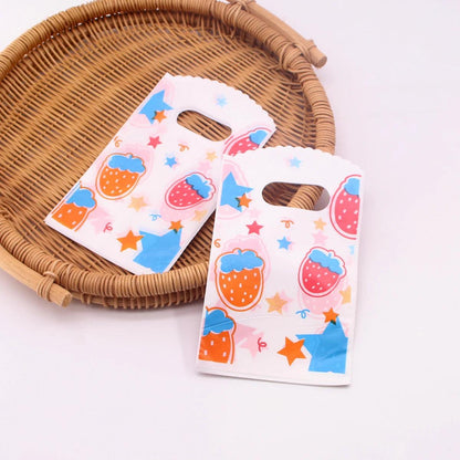 New Fashion Wholesale 50Pcs/Lot 9*15cm Simple Dots Mini Plastic Gift Bag Small Candy Jewelry Packaging Bags With Handles