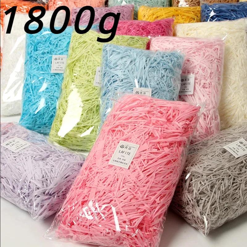 100g raffi Colorful Shredded Crinkle Lafite Grass Paper Raffia Filler DIY Wedding Party Gift Box Candy Material Packaging Filler