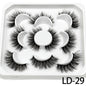 5 Pairs 25mm 3D Mink Eyelashes Bulk Russian roll Fluffy Natural False Eyelash Dramatic Mink lashes Makeup tools Wholesale lashse