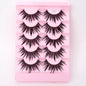 NEW 5Pairs Natural 3D Dramatic Fairy Clusters Manga Lashes Fake Eyelashes Wet Look Cosplay Lashes