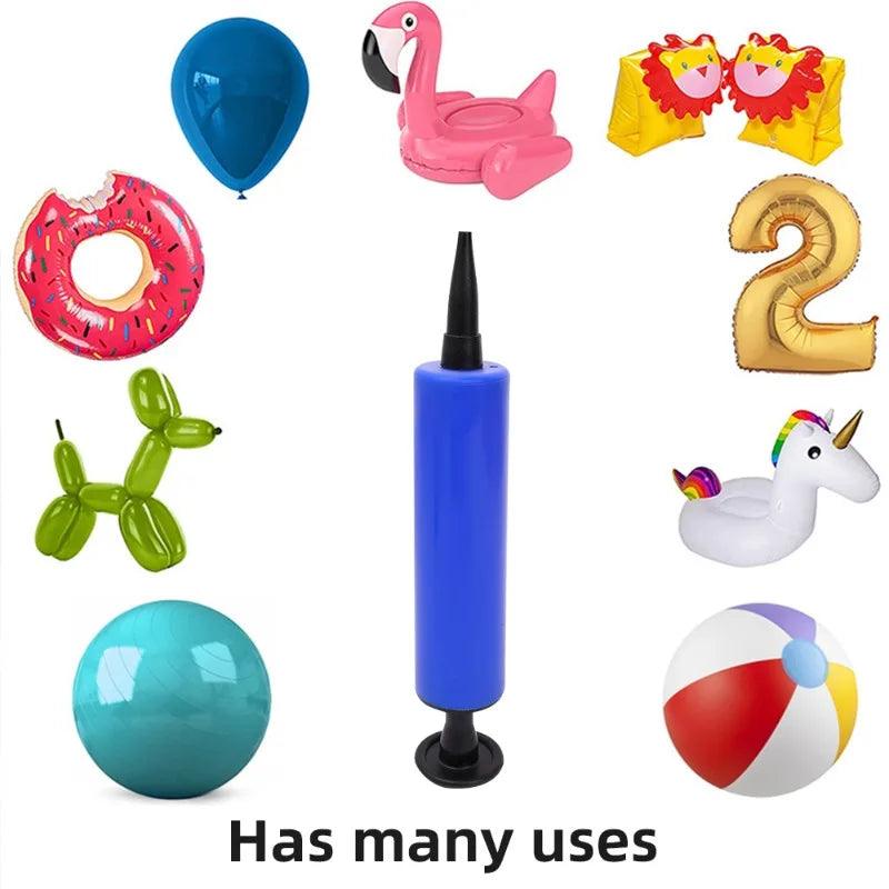 Balloon Inflater Air Pump Hand Push Plastic Balloon Pump Balloon Accessories Birthday Party Wedding Supplies Randomly Color