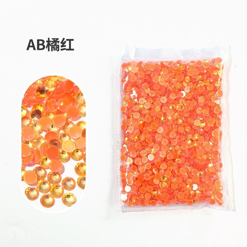 All Size Glass Noctilucent Fluorescence Crystal Neon Non Hot Fix Rhinestones FlatBack Strass Fabric Garment Nail Art Decorations