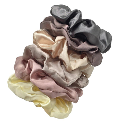 25/10//6pcs Satin Scrunchies Girls Elastic Hair Band Ponytail Holder Ties Rubber Bands Fashion Women Accessories Solid Scrunchy