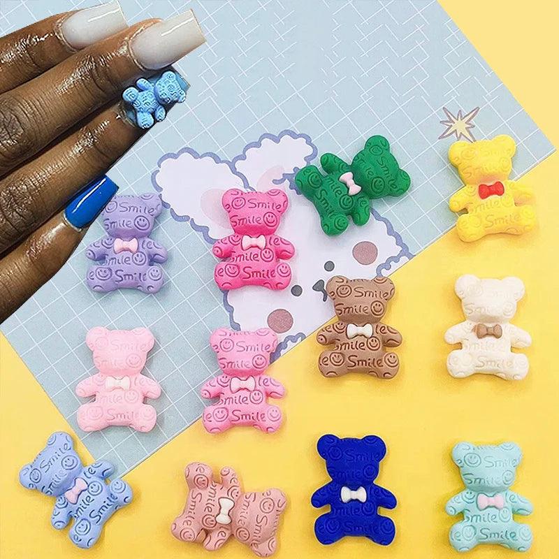 1Box Kawaii Fashion Cartoon Series Nail  Accessories Resin Nail Charms Jewelry Decorations For Manicure - HighGloss Shop