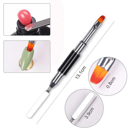 KOSKOE 4Pcs Clear Non Stick Hand Solid Nail Tips Glue Nail Art Extension Tips Glue No-Flowing Modelling Stick Tips Glue