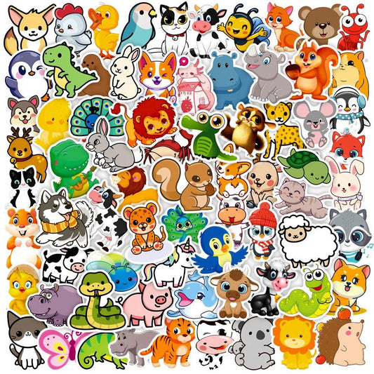 10/30/50/100PCS Mix Cute Anime Animal Graffiti Stickers Decal Laptop Luggage Phone Notebook Guitar Waterproof Sticker Kid Toy