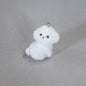 2/4pcs Kawaii Fluffy White Puppy Dog Resin Charms 3d Frise Animal Pendant For Necklace Keychains Diy Jewelry Make