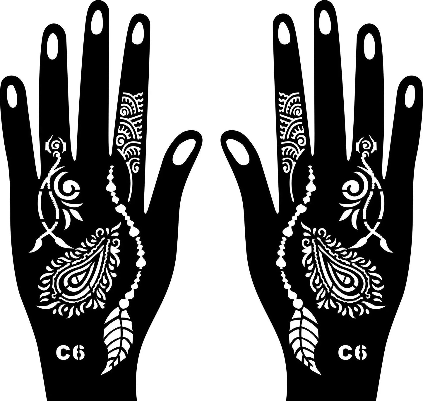 2024 New Professional Henna Stencil Temporary Hand Tattoo Body Art Sticker Template Wedding Tool Flower Tattoo Stencil