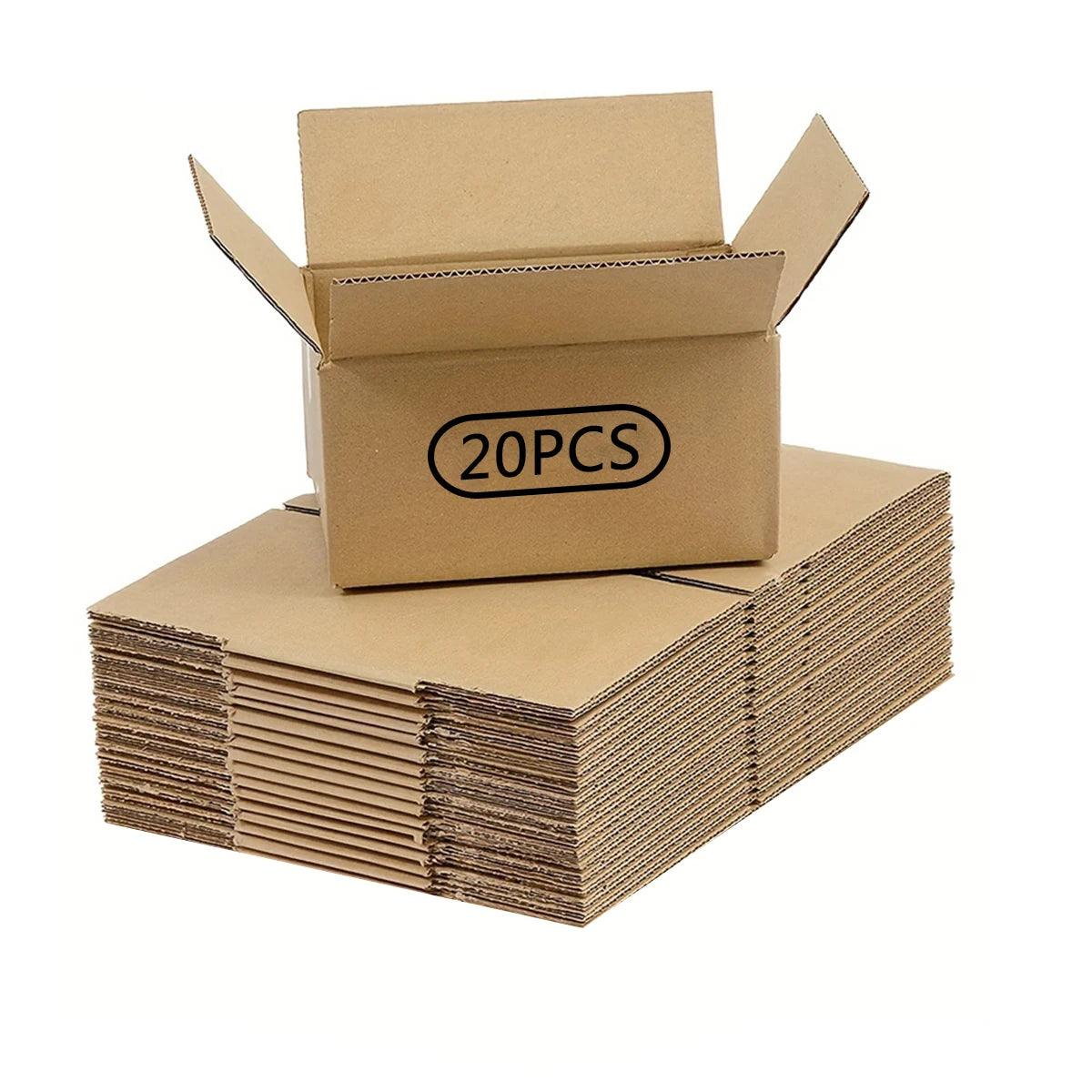 Small Item Shipping Boxes,  5.7x3.3x4.1inches, Single Wall, 32Lb/sq inch, Brown Corrugated Cardboard Mailer Box With Lids