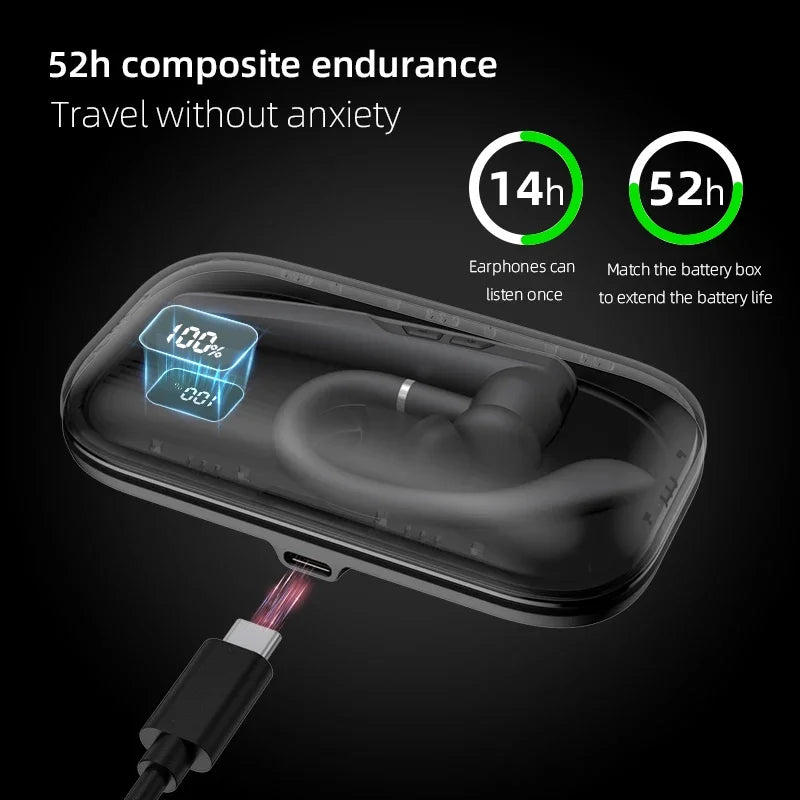 Earbuds Wireless Earpiece Bluetooth Headset with Noise Canceling Mic Hands Free Earphones Single Ear Headphone for iOS Android