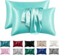 2pcs Satin Silk Pillowcase for Hair and Skin, Coral Pillow Cases Standard Size Set of   Super Soft Pillow Case