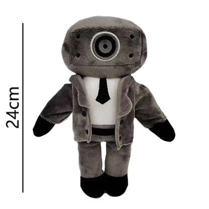 Newest Skibidi Toilet Clockman Titan TV Man Speakerman Plush Toys Horror Game Cartoon Stuffed Doll Kids Birthday Christmas Gifts