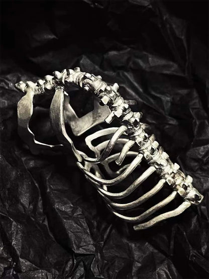 2024 New Spine Bone Ring New Gothic Style Men's And Women's Jewelry Party Gift