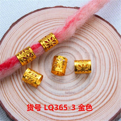 50pcs/set Hair Styling Tools Personalized Ponytail Braided Hair Ring Hip-hop Headdress Women Dirty Braid Beading DIY Accessories