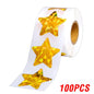 100-500pcs Holographic Silver Star Stickers For Kids Reward 1inch Foil Star Stickers Labels For Wall Crafts Classroom Supplies