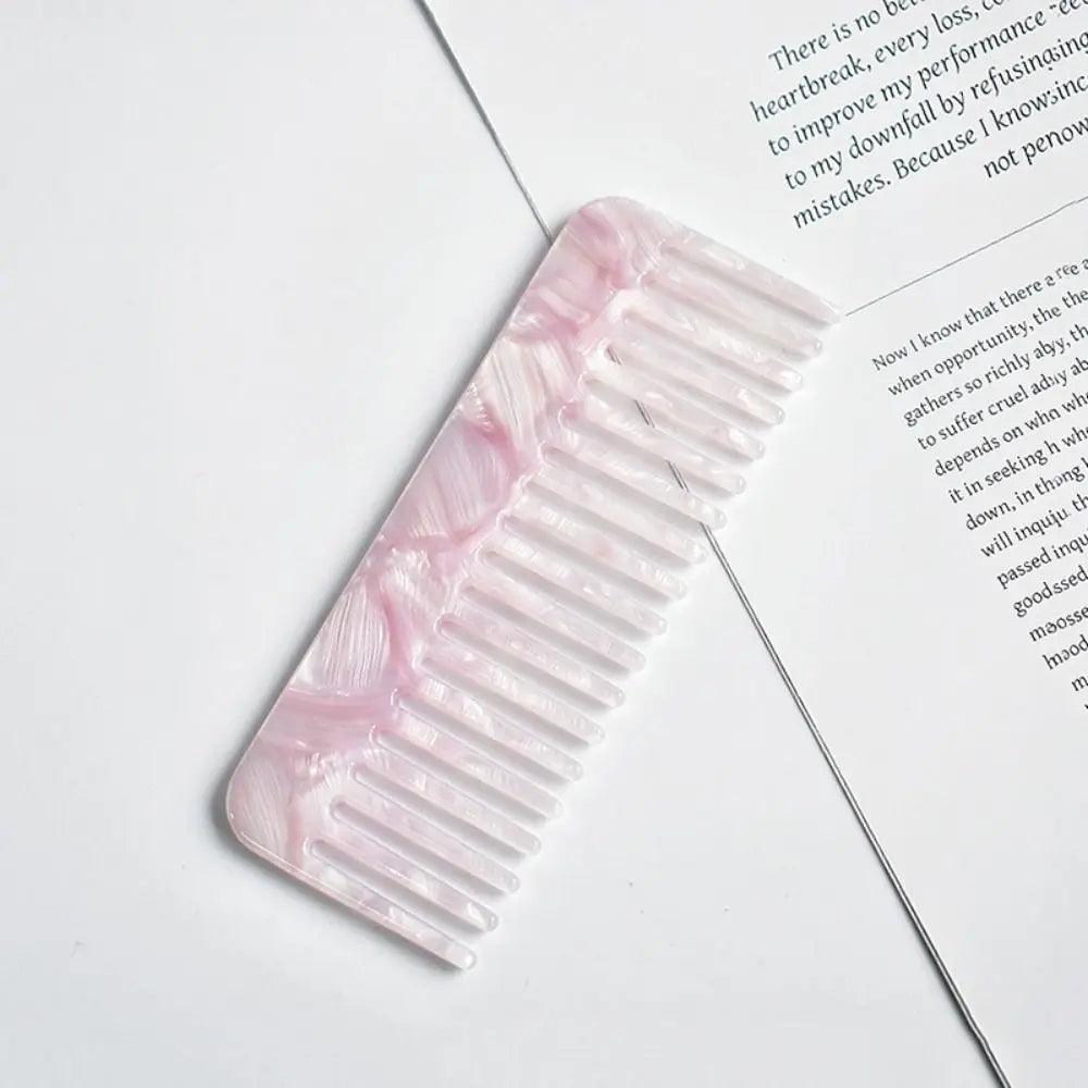 Wide Teeth Acetate Hair Combs Anti-static Massage Hair Brush Hairdressing Colorful Hairdress Salon Styling Traveling Accessories