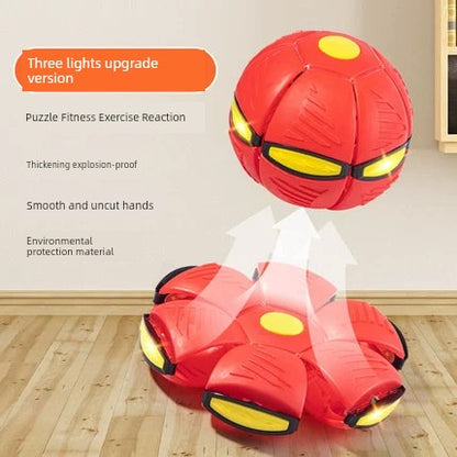 Tiktok Elastic Stepping Ball Magic Flying Saucer Ball Foot Stepping Deformation Ball Children Education Outdoor Sports Jump Ball Toys